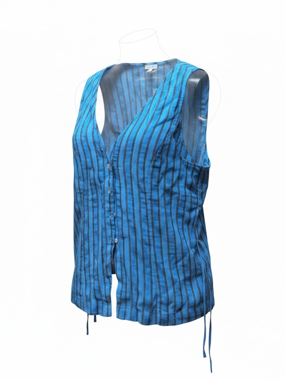 Aerie Set Striped Blue Sleeveless Button-Front Top and Pants Set